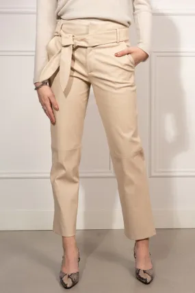 DNA Amsterdam Paloma Leather Pants powder white