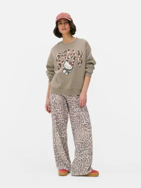 Sweatshirt met luipaardlogo Hello Kitty